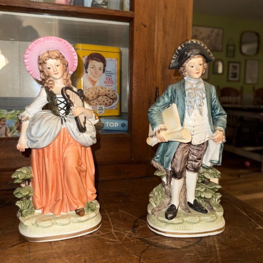 Vintage Pair Porcelain Figurines